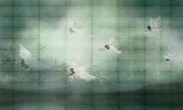 FLIGHT - Tropical glass-fibre wallpaper by N.O.W. Edizioni - view 3